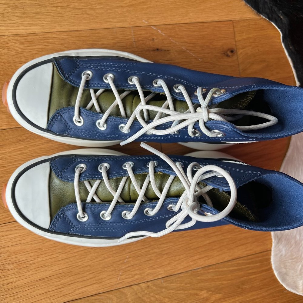 Converse Run Star Hike Platform Leather Sneakers Size 8